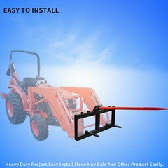 49″ Tractor Hay Spear Skid Steer Loader Quick Attach for Bobcat Tractor 3000 LBS