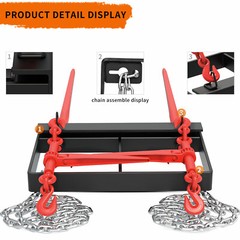 49″ Universal Hay Bale Spear Front Loader Tractor Bucket Attachment Mover Spike