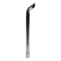 Exhaust Pipe Stack Replacement UNIVERSAL – 1-1/2″ x 24″, Curved Chrome