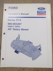 Ford New Holland 914 Mid-Mount Direct Drive 48″ Rotary Mower Operators Manual