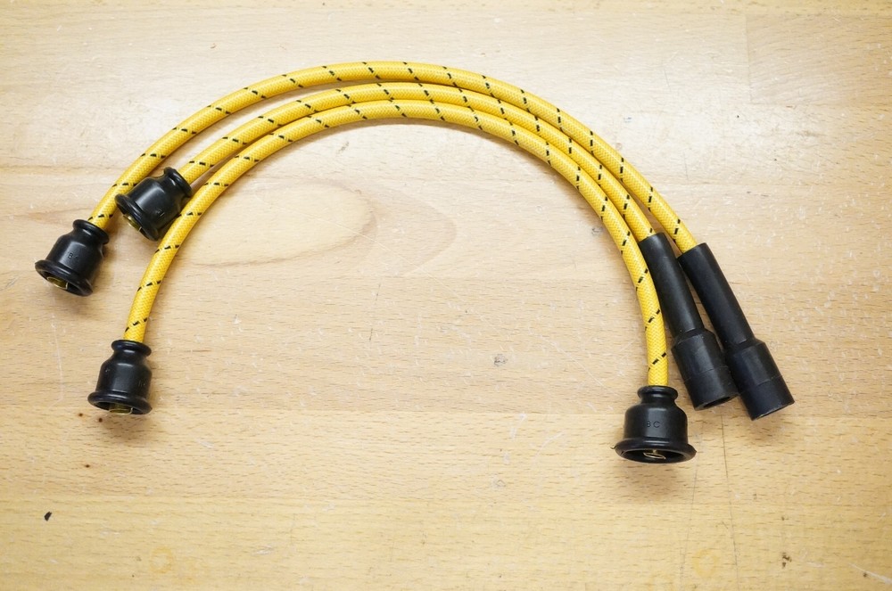 Yellow Cloth Copper Core Spark Plug Wire Set for John Deere 40 Vintage Tractor