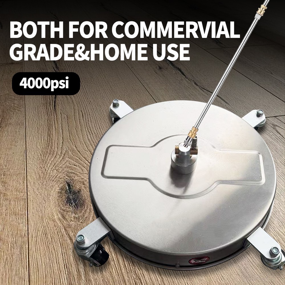 18 Inch 4000PSI Pressure Washer Surface Cleaner Handles & Corded Electric Silver