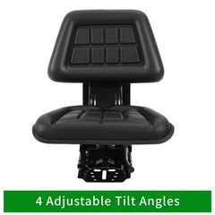 Black Universal Suspension Tractor Seat For John Deere Massey Ferguson Ford