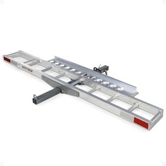 Black Widow Aluminum Hitch Mount Motorcycle Carrier 400lbs for 2″ Receiver