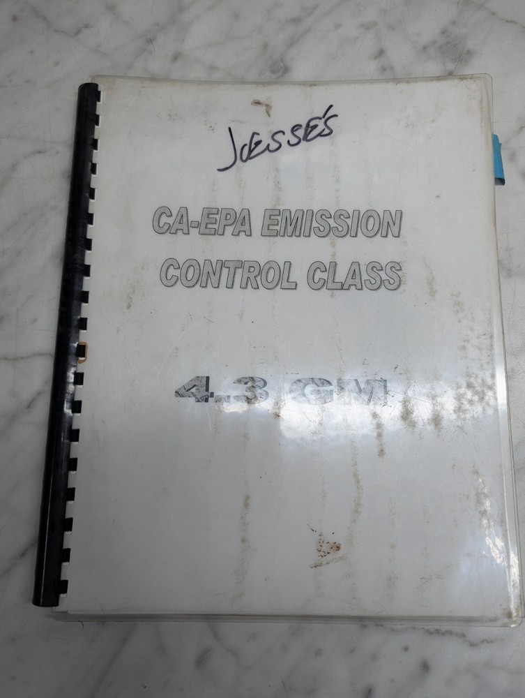 CA-EPA EMISSION CONTROL CLASS 4.3 L GM CATERPILLAR LIFT TRUCK TECHNICIAN PROGRAM