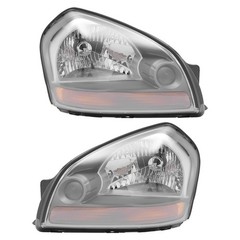Headlight Assembly Pair 2005-2009 Hyundai Tucson Halogen