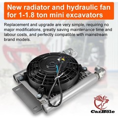 New M26 Radiator Plus Hydraulic Fan For AGT 1-1.8Ton H12 QH12 Mini Excavators