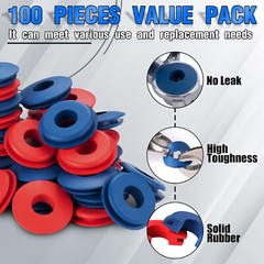 100pcs Rubber Glad Hand Seals Gaskets for Semi Trucks Trailers Brake Air Hose