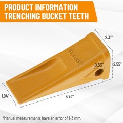 5Pack 1U3202 Bucket Teeth with Pins 8E6208 Retainers 8E6209 for J200 Series