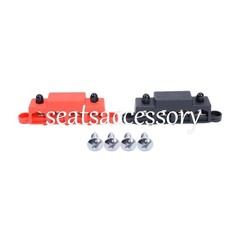New Red & Black 5/16″ 4 Stud Power Distribution Block -BUSBAR- With Cover