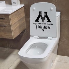 Vinyl Toilet Sticker for Bathroom & Washroom – Waterproof Indoor & Outdoor Decal