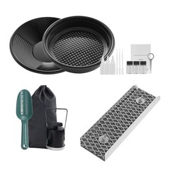 Uimoso Gold Panning Kit With Sluice Box12″ Aluminum Gold Mining Equipment 16 PCS