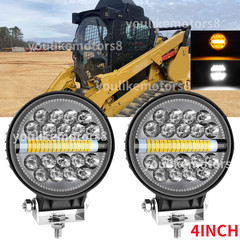 Fit CAT Skid loader 299D2 XHP 262D3 299D3 257D3 4” Flood LED work Lamp Assembly
