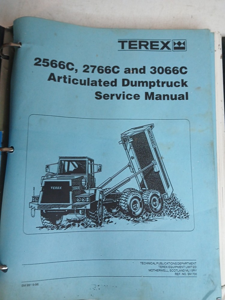 Terex 2566C 2766C 3066 Articulated Dump Truck Service Shop Repair Service Manual