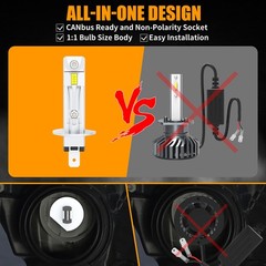 LED Tractor Headlight Kit For Kioti DK6020 DK6020CH-EU 6000K Bright White 4pcs
