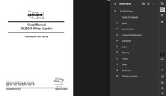 DOOSAN-DAEWOO DL250-3 WHEEL LOADER SERVICE REPAIR SHOP MANUAL PDF USB