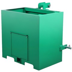 3 Point Ballast Box w/ 2″ Hitch Receiver for Category 1 Tractor Attachment 800LB