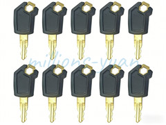(10) Heavy Equipment Key Set Ignition Keys for CAT Caterpillar New Style 5P8500
