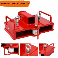 2” Forklift Trailer Hitch Receiver Tow Hitch Attachments for Dual Pallet Fork