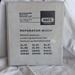 Hatz Diesel Engine Repair Manual for 2L30 2L31 2L40 3L30 3L31 4L30 4L31