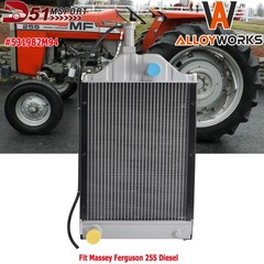 #531982M94 Aluminum Tractor Radiator Fits Massey Ferguson 255 Diesel 15″x19″
