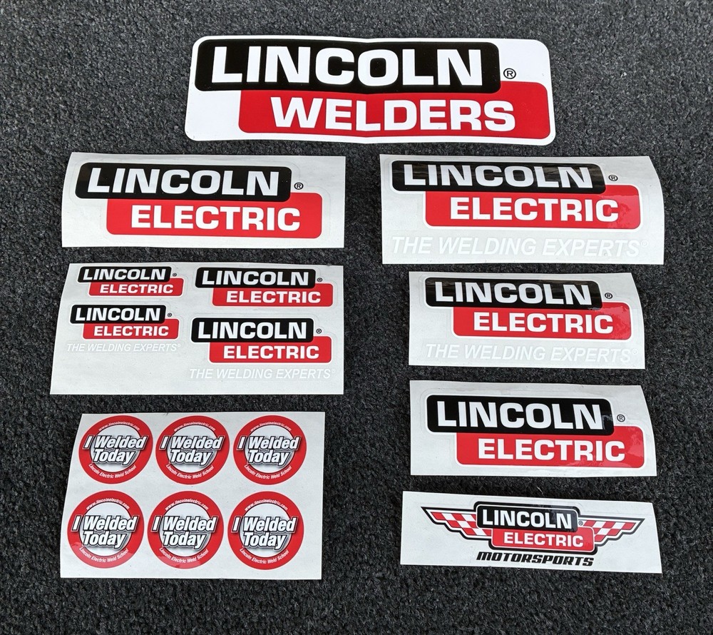 Lincoln Electric Welder decals stickers COMPLETE SET OF 16 original authentic
