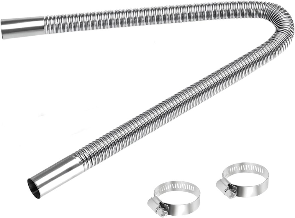 1 Inch Stainless Steel Exhaust Hose, 60CM/23.6 Inch Flexible Size: 23.6in/60cm