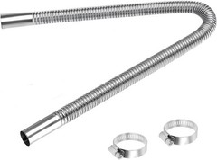 1 Inch Stainless Steel Exhaust Hose, 60CM/23.6 Inch Flexible Size: 23.6in/60cm