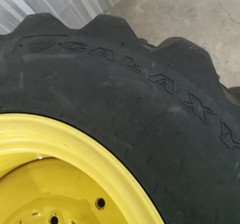 2 Galaxy R4 Rear Marathoner Tires 43 16 20 / 43-16 20 on 20″ John Deere Rims