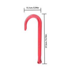 15 Inch Red J Hooks 7,100 LBS Working Load Limit Grade 80 Clevis J-Hook (2 Pack)