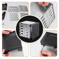 Rivonthex Hard Drive Rack 5.25 To 5X 3.5 Drive Tray Fan Space Detachable