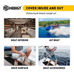 12Inch x 157Inch Boat Trailer Bunk Carpet Shock Absorption Padding Mats for Boat