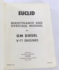 GM Euclid V-71 Diesel MODELS Shop Service Maintenance Manual 2/64