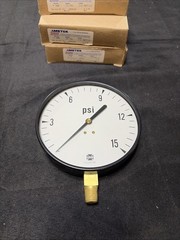 Ametek Gauge 4.5” Dial 0-15 Psi P500 1/4” ANPT LM