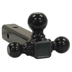 Buyers Products 1802202 Tri-Ball Hitch-Tubular Shank With Black Towing Balls
