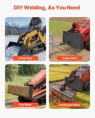 VEVOR 1/4 inch Skid Steer Mount Plate Mini Quick Tach Attachment Adapter Loader