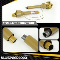 PTO Shaft PTO Drive Shaft 1-3/8″x6 Spline w/ Slip Clutch T4 31.5-41″ Yellow New