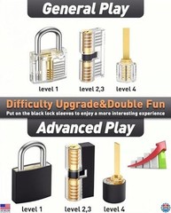 34-Piece Solid Brass Padlock Kit with Keys – Premium for Indoor & Outdoor Use
