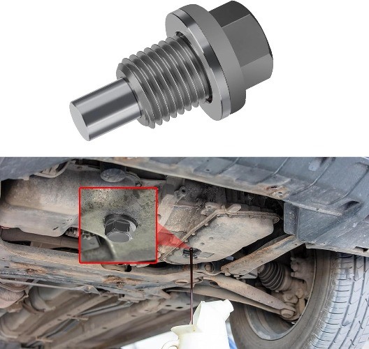 M14×1.5 Magnetic Oil Drain Plug, Transmission Oil Plug, Oil Pan Su Color: Gray