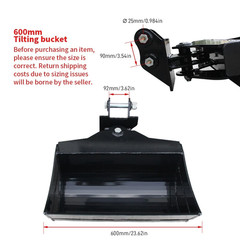31.5in Tilting Bucket for Mini Excavator 800mm Tilt Bucket with Hydraulic Hoses
