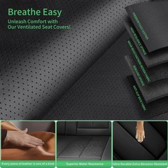 Mazda CX-5 Seat Covers 2013-2026 Waterproof Leather Airbag Compatible Black-Grey