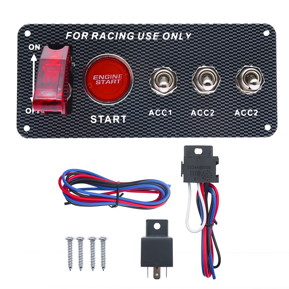 12V Racing Car Ignition Switch Panel Engine Start Push Button Control Panel