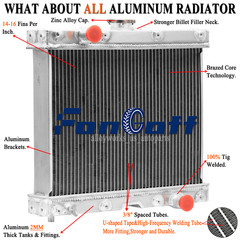 #LVA16455 Aluminum 4 Rows Radiator For John Deere 1023E,1025R,1026R,2025R USA.