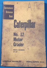 CAT CATERPILLAR NO 12 12E MOTOR GRADER SERVICE SHOP REPAIR MANUAL S/N 8T00001-UP