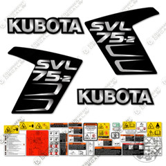 Fits Kubota SVL 75-2 CUSTOM BLACK Decal Kit Skid Steer – 7 YEAR 3M VINYL!