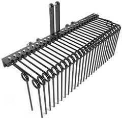 60 Inch 3 Point Tractor Rake Pine Straw Needle Rake Durable Powder Coated Steel