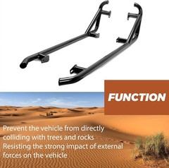 Black Nerf Bars for 2014-2023 Polaris RZR XP 1000 Turbo S Rock Sliders