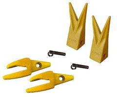 2 CAT J200 Style Backhoe Bucket Shanks 1″ Lip, Rock Teeth, 1U-3202WTL, 119-3204