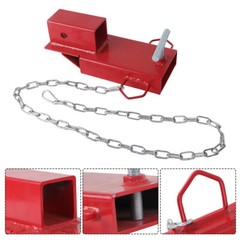 2″ Clamp On Forklift Hitch Receiver Trailer Towing Adapter with Chain