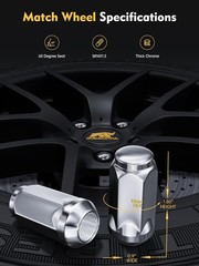 M14X1.5 Lug Nuts – Replacement for Chevy Silverado, Ford, GMC Aftermarket Wheel